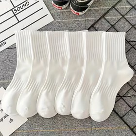 Resim 6 Çift Katı Kabaralı Çorap, Rahat ve Nefes Alabilen Orta Tüp Çoraplar, Kadın Çorapları ve Çorapları 
