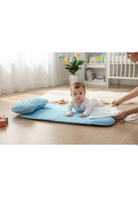 Resim Nohut Desenli Bebek Alt Açma Minderi Seti Yastıklı Unisex Yenidoğan 2 Parça Alt Açma 