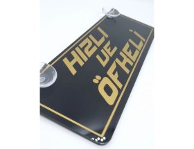 Resim Cybill Store Hızlı ve Öfkeli Altın Yazılı Gold Serisi Vantuzlu Dekor Pleksi Plaka 