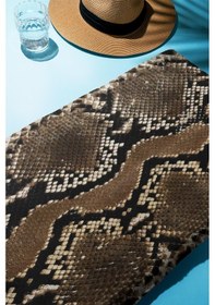 Resim Dijital Baskı Plaj Deniz Havlusu Yılan Derisi Desenli Peştamal Hvl0191 Renkli 