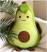 Resim Avakado Peluş Yastık Polar Kumaş Uyku Arkadaşı Orta Boy 38 Cm 