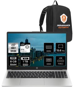 Resim HP 250 G10 Intel Core i7 1355U 8GB RAM 1TB SSD 15.6'' FHD FDOS 8A541EA & PER4 ÇANTA 