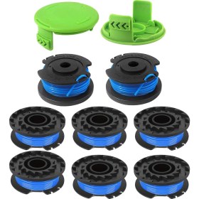 Resim Seeppitous 29252 29092 Dize Düzeltici Yedek Makara Hattı Greenworks 24V 40V 80V Ot Yiyen Kablosuz Düzeltici (8 Makara, 2 Kapak) (Yurt Dışından) 