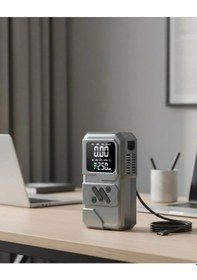 Resim Akü Takviyeli Hava Pompası Jump Starter 12000 Mah Powerbank, Led Lamba 9654 