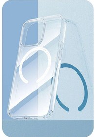 Resim Rock Apple Uyumlu iPhone 14 Pro Max Kılıf Magsafe - Şeffaf Şeffaf 