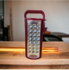 Resim Şarj Edilebilen 24 Ledli 80 Saat Süren Işıldak Usb İle Telefon Şarj Etme Özelliği Kırmızı 