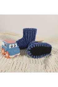 Resim ModMio Çocuk Kadife Ev Botu | El Yapımı Yumuşak Kaymaz Tabanlı Panduf 