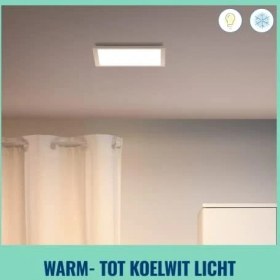 Resim Storemax Panel Tavan Lambası Ayarlanabilir Beyaz, Kısılabilir, 1000 Lm, Ila Soğuk Beyaz, Kare, Wi-Fi Üzerinden Uygulama/ses ile Akıllı Kontrol, Beyaz 