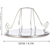 Resim Pazly Katlanabilir Paslanmaz Çelik Ekmek Kızartma Makinesi 4 Dilim Kamp Seyahat Kullanımı Gümüş 