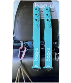 Resim 1000Nar 2'li Turkuaz Bag-u Araba Koltuk Kancası / Çanta Asma Aparatı / Askılık / Bebek Arabası Askı Aparatı 