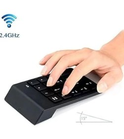 Resim AL-2021 USB Numpad Keypad Kablosuz Numerik Klavye USB Numaratör Tuş Takımı 