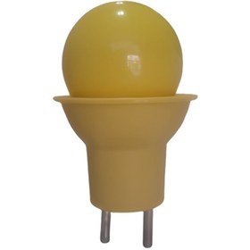 Resim efmues Fişli Duy E27 Renkli Duy Fiş Ve Sarı Renk 1w Led Ampul Gece Lambası 