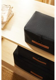 Resim Ocean Home Textile 3'lü Siyah Renk Jüt Hurç Set 30 X 22 X 18 / 52 X 28 X 21 / 62 X 46 X 22 Cm Siyah 