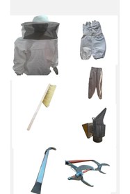 Resim TANSU STORE Arıcılık Başlangıç Seti | Maske + Eldiven + Pantolon + Körük + Fırça + El Demiri + Çıta Aparatı 