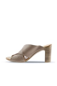 Resim BUENO Shoes Gri Deri Kadın Topuklu Terlik 01wn4303 