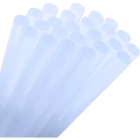 Resim Sıcak Silikon Çubuğu 1 kg 11MM-30CM Mum Silikon Kalın Uç Şeffaf 