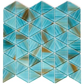 Resim MozaiKristaL Mutfak tezgah arası ve tüm yüzeyler için A. Turkuaz Kristal Mozaik ( 1 Kutu=11 File=1 m2 Fiyatıdır) 