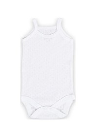 Resim Novibaby 3'lü 0-3 Ay Jakarlı İp Askılı Beyaz Bebek Atlet Body Zıbın Çıtçıtlı 100% Pamuk Beyaz 