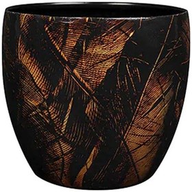 Resim Vive Siyah Metal Saksı M 17x15 cm 