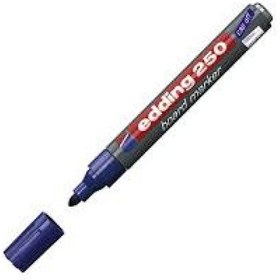 Resim Edding 250 Beyaz Yazı Tahta Kalemi1.5-3 Mm Siyah 