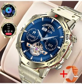 Resim Sunshine022 Moda Erkekler İçin Altın Akıllı Saat: Kablosuz Arama, Spor Modları, Android/ıos Uyumlu 