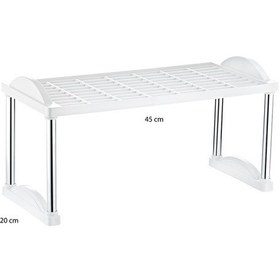 Resim Sinerjim Metal Ayaklı Kat Kat Kullanılan Dolap İçi ve Tezgah Üstü Raf 