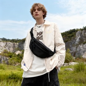 Resim Çok Yönlü Spor Bel Çantası - Ayarlanabilir Askılı Dayanıklı Poliamid Omuz Çantası, Siyah, Beyaz, Pembe, Kırmızı Renklerde Fermuarlı Kapatma - Günlük Geziler İçin İdeal 