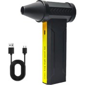 Resim Elektrikli Hava Üfleyici Turbo Jetfan 160000RPM Fırçasız Motorlu Turbo Şiddetli Fan USB Şarj Edilebilir Güçlü Hava Tozu Üfleyici, C (Yurt Dışından) 
