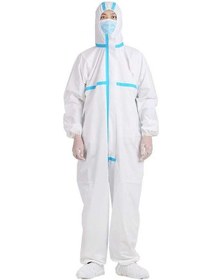 Resim Pazly Tulum Toz Tek Takımı Plastik Personel Kullanımlık Koruyucu Kıyafeti Kapatma İzolasyon Geçirmeyen Antistatik Antiepidemik Jc 