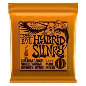 Resim Ernie Ball P02222 Hybird Slinky Nickel 09-46 Elektro Gitar Teli 