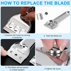 Resim Jo Moyner Cam Buz Kazıyıcı 3 Tane Yedek Bıçak Hediyeli 