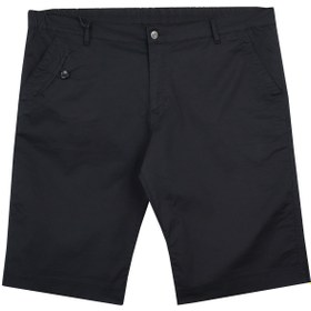 Resim marufshop Büyük Beden Yan Cepli Gabardin Şort Dekons Siyah 