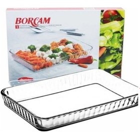 Resim Paşabahçe Mrt - Beyaz Borcam Dikdörtgen Tepsi Fma03121 Cam 