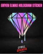 Resim CybillStore Eriyen Elmas Hologram Sticker 20x23 CM Akışkan Elmas Holografik 1 Adet 