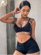 Resim BF Bikini Fashion Taşlı File Crop 