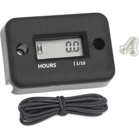 Resim Parallax Su Geçirmez LCD Ekran Bisiklet Motosiklet Atv Snowmobile Motoru Için Dijital Saat Saya Meter Endüktif Zamanlayıcı, Siyah (Yurt Dışından) 