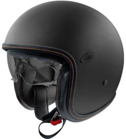 Resim Premier Vintage Platinum Edition Kask Mat Siyah - Turuncu 