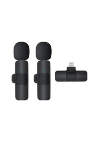 Resim Nm-store K9 Kablosuz Yaka Mikrofonu Lightning 2 Li Mini Mikrofon Youtube Tik Tok 2 Adet 