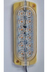 Resim TAYFUN Çakar Modül Sarı 12 Ledli 12 Volt 2.4 Watt - 2 Adet 