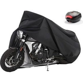 Resim Breen Yamaha Wr 250 F Için Arka Çanta Ve Kilit Uyumlu Siyah Motosiklet Branda, Güvenli 