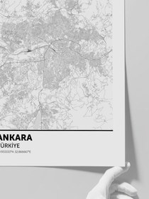 Resim Ankara Haritası - Art Print - 50x70 cm 