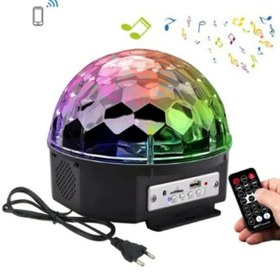 Resim Teknowork Işıklı Bluetooth Disko Topu Hoparlör Disco Sahne Topu Usb Led Işıklı Fm Radyo 