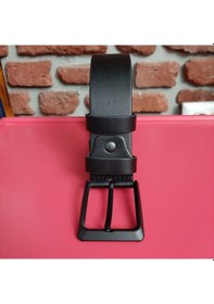Resim Erkek Spor Kemer Düz Gvn-0057 Siyah - 4 CM Siyah 
