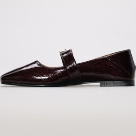 Resim Hakiki Deri Kadın Babet Ayakkabı 210za9757 Bordo 