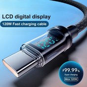 Resim Dayanıklı Hızlı Şarj, Gerçek Dijital Ekran, Naylon Örgülü, USB'den Type C'ye, Android, Laptoplar ve Daha Fazla C Portlu Cihazlarla Uyumlu 