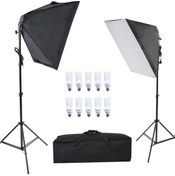 Resim Deyatech Paraflaşh Softbox 50X70Cm 5 Duylu 2Li Video Kit 