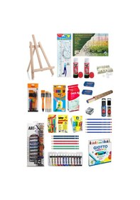 Resim Art-x 12 Ml 12 'li Akrilik Set-orta Boy Şövale 32 Parça Sanat Seti 