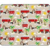 Resim Xiaoai Basset Hound Dog Yaz Otobüs Palmiye Ağaçları Mouse Pad 7 x 8,6 Inç Kaymaz Ka Tabanlı Kablosuz Fare Bilgisayarlar Dizüstü Ofis Için Dayanıklı Malzemeler (Yurt Dışından) 