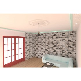 Resim Motifpiyer Tavan Lamba Göbeği 05-Sekizgen-Dış Çıtalı 