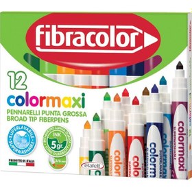 Resim Fibracolor Subazlı Jumbo Keçeli Kalem 12 Renk 10640 